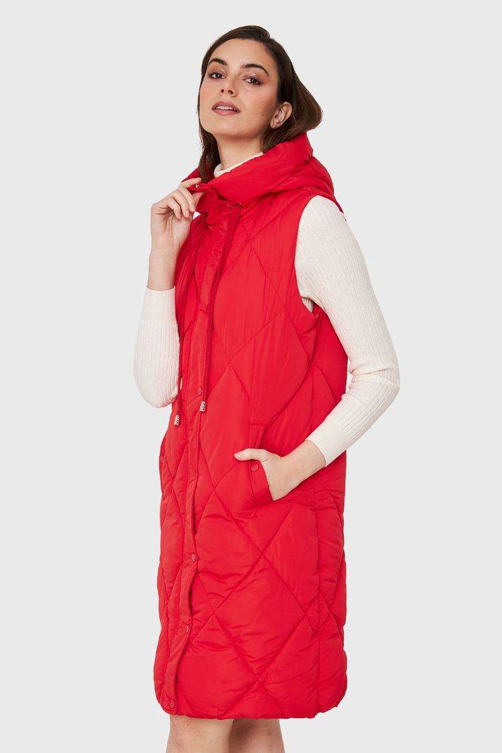 Parka Sin Mangas Cordón Rojo Nicopoly-2