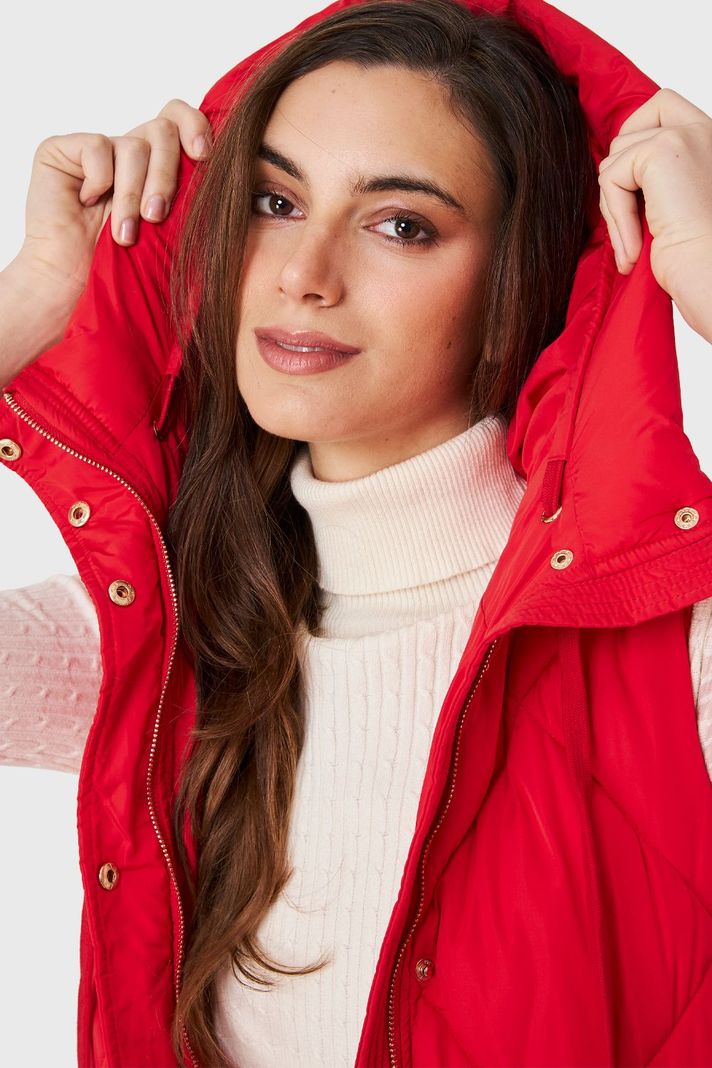 Parka Sin Mangas Cordón Rojo Nicopoly-5