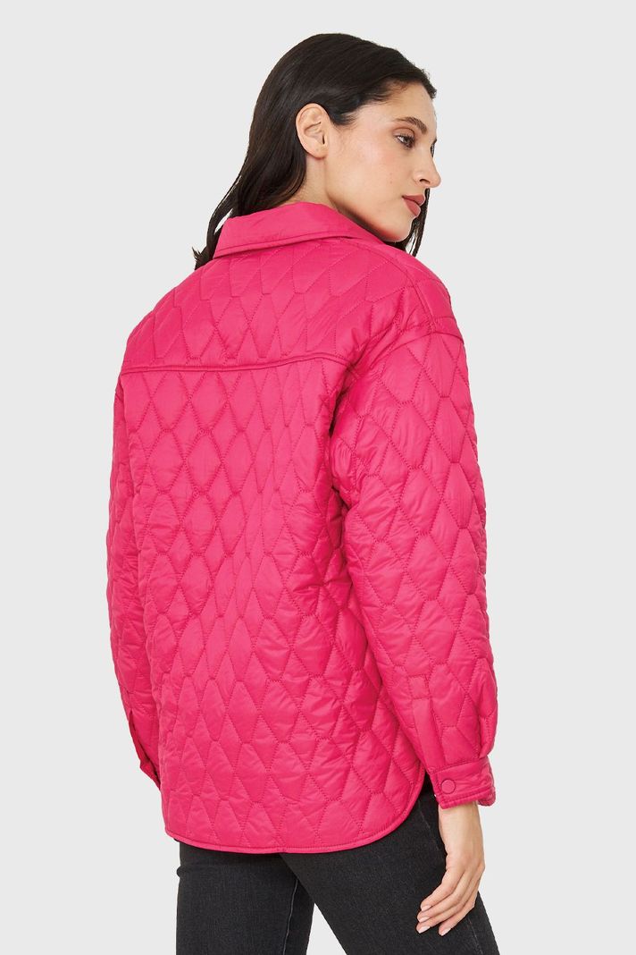 Chaqueta Quilt Tipo Camisera Fucsia Nicopoly-3