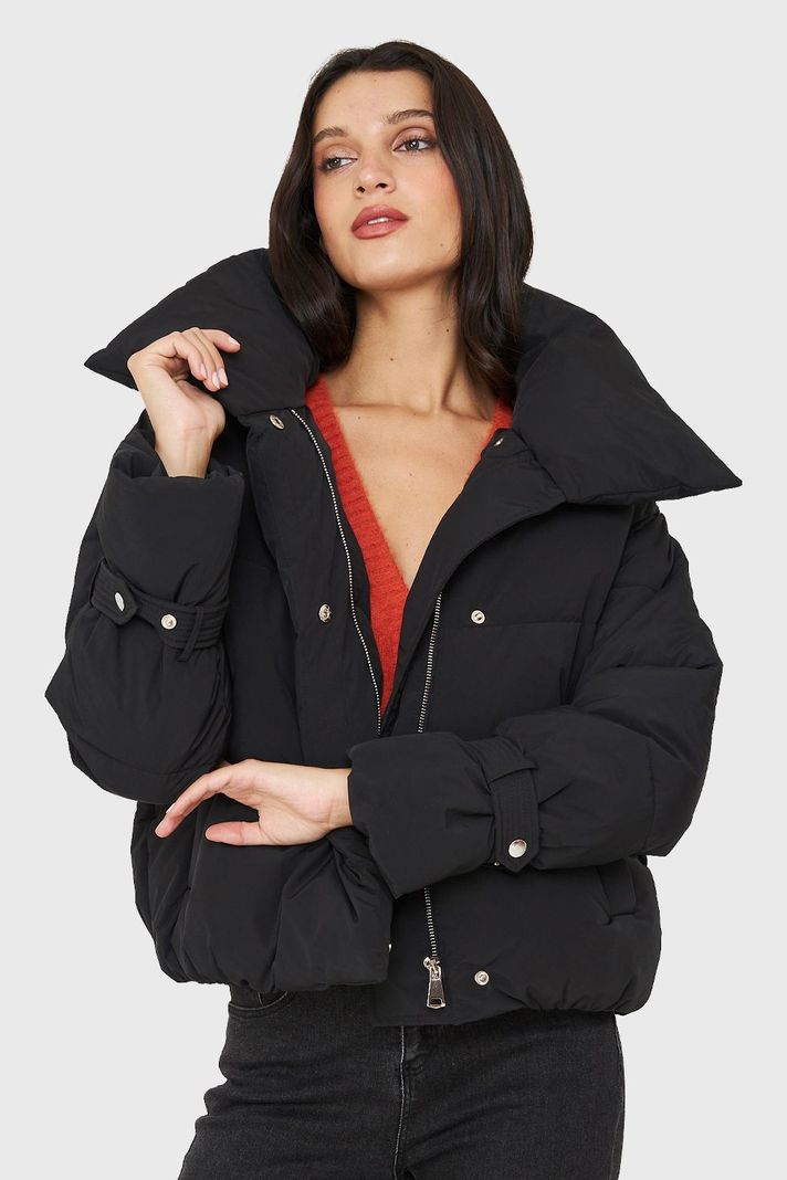 Parka Corta Acolchada Negro Nicopoly-0