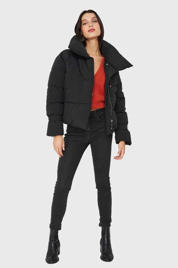 Parka Corta Acolchada Negro Nicopoly-1