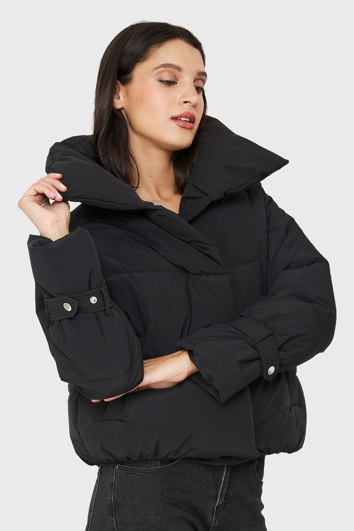 Parka Corta Acolchada Negro Nicopoly-2
