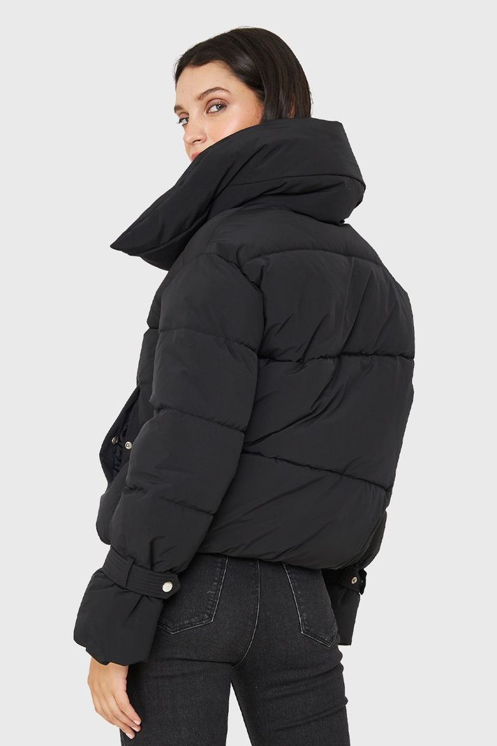 Parka Corta Acolchada Negro Nicopoly-3