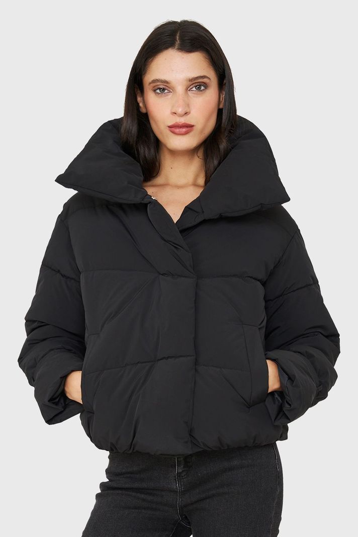 Parka Corta Acolchada Negro Nicopoly-4