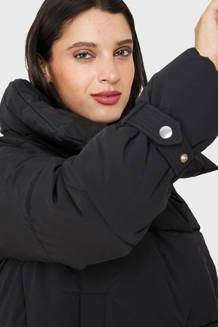 Parka Corta Acolchada Negro Nicopoly-5