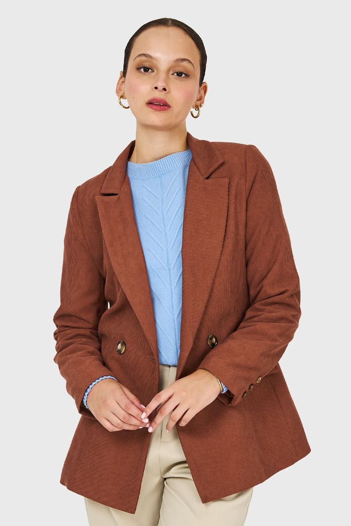 Blazer Cotelé Café Nicopoly-4
