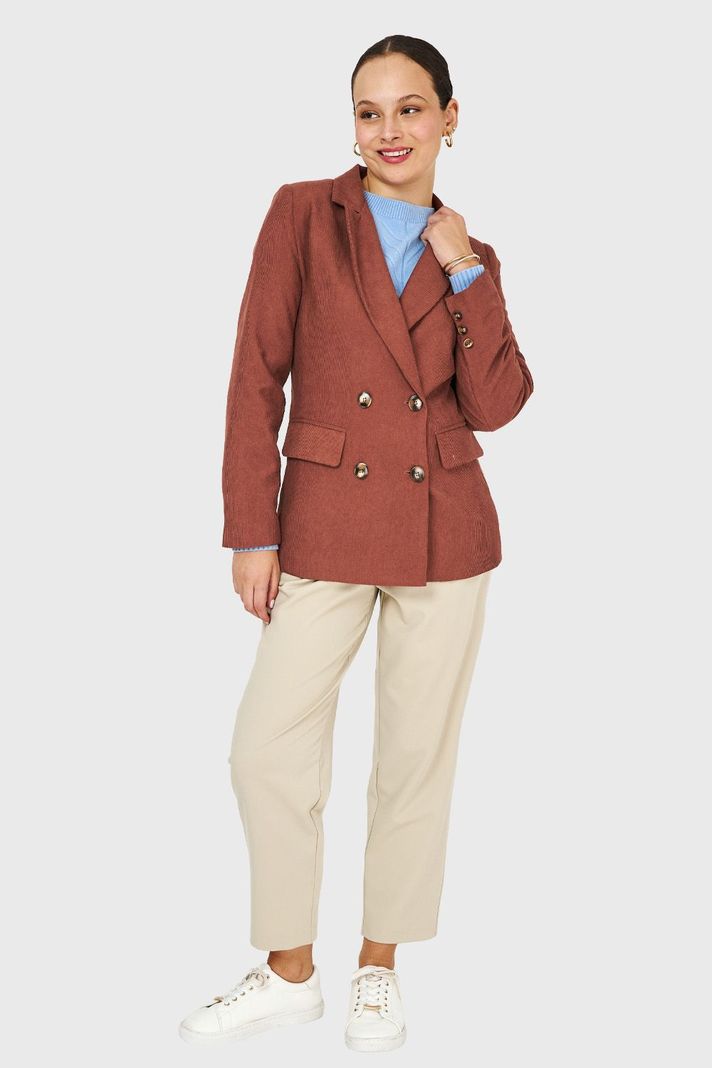 Blazer Cotelé Café Nicopoly-1