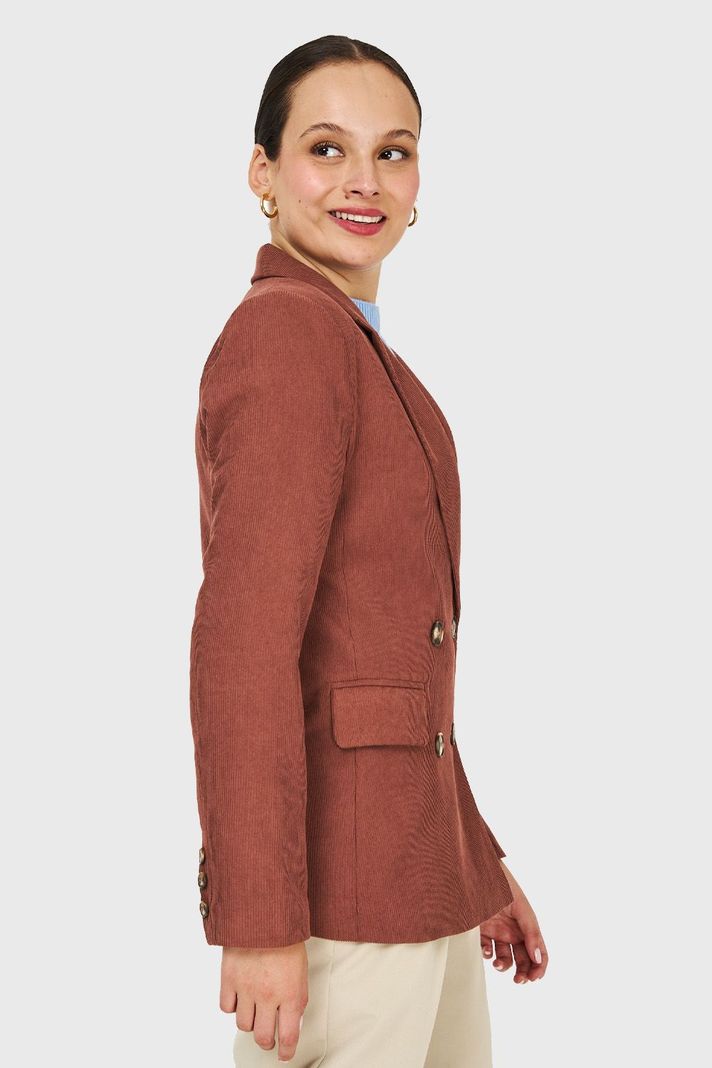 Blazer Cotelé Café Nicopoly-2