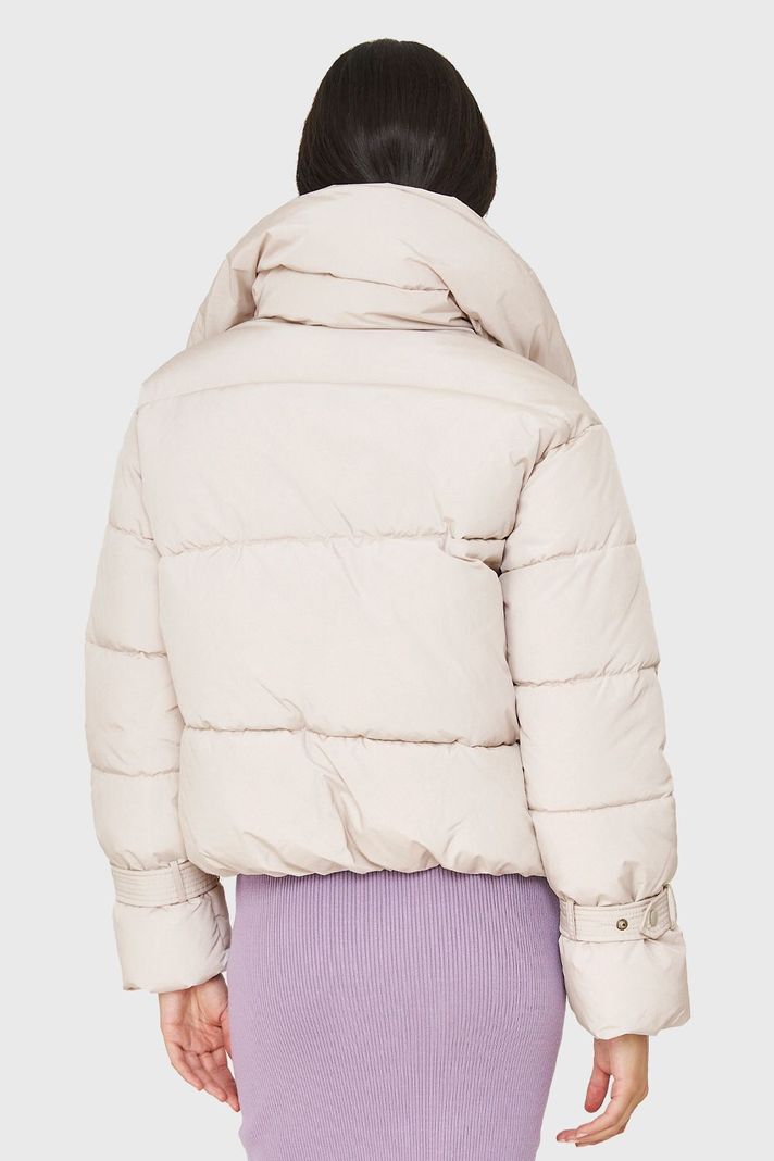Parka Corta Acolchada Blanco Invierno Nicopoly-3