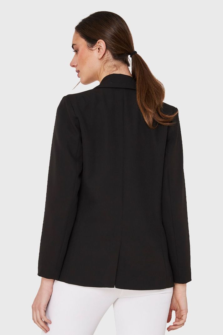 Blazer 4 Botones Decorativos Negro Nicopoly-3