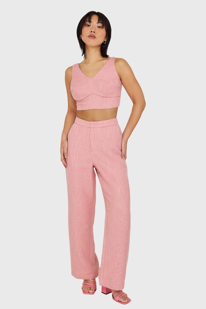 Crop Top Jaspeado Rosado Nicopoly-1
