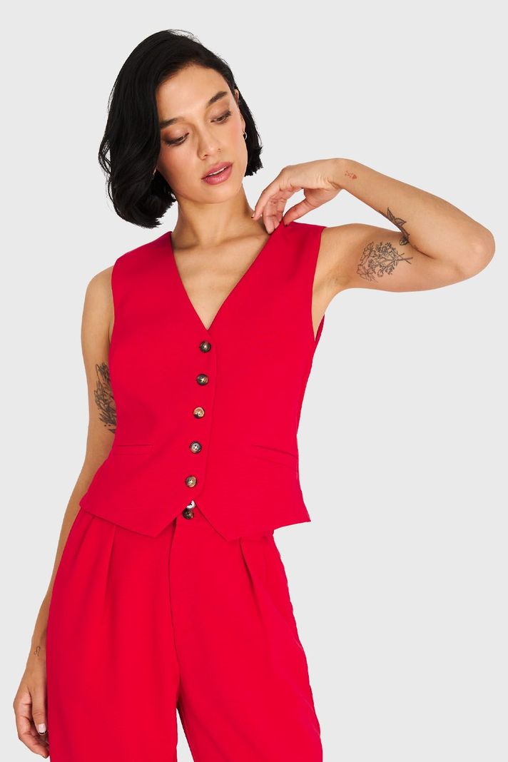 Gilet Espalda Ajustable Rojo Nicopoly-0