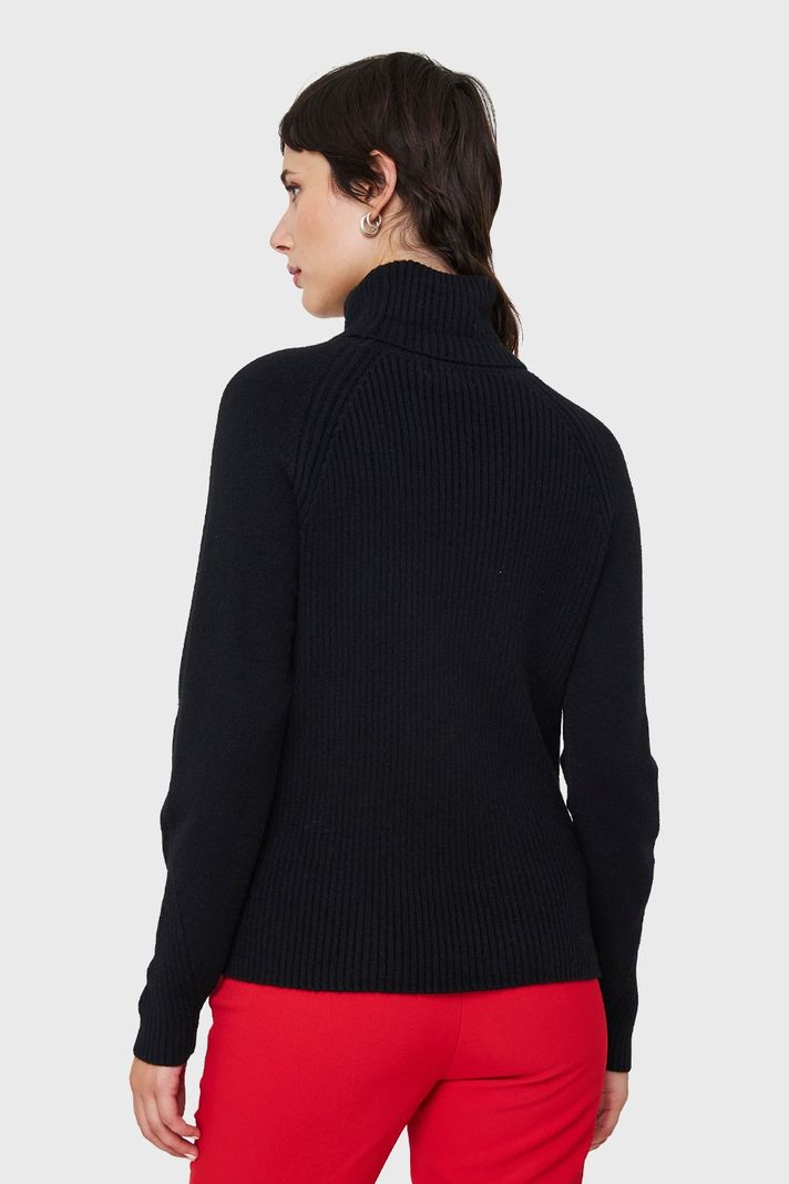 Sweater Beatle Acanalado Negro Nicopoly-3