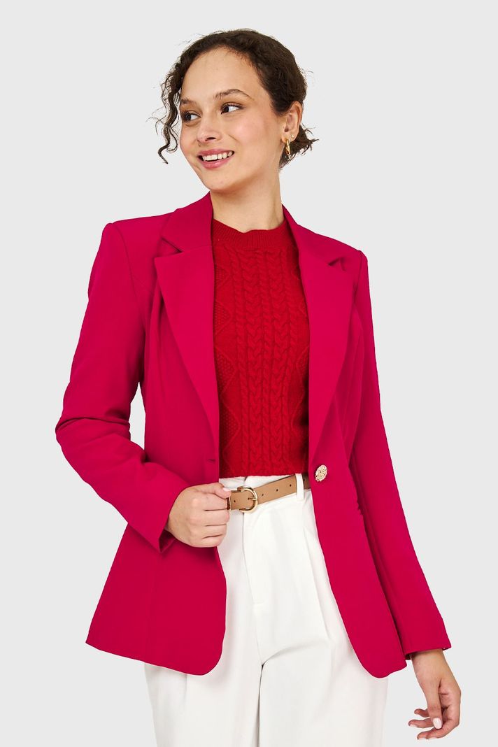 Blazer Un Botón Rojo Nicopoly-0