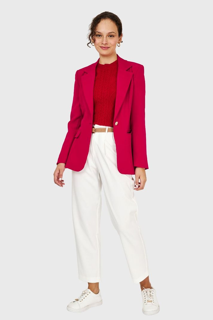 Blazer Un Botón Rojo Nicopoly-1