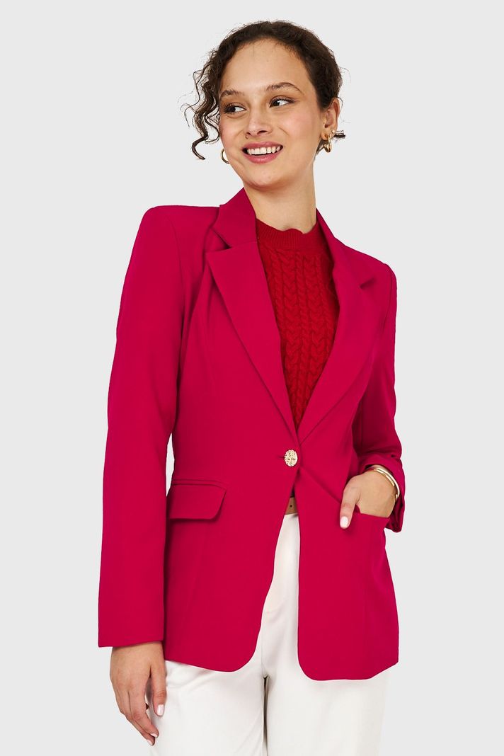 Blazer Un Botón Rojo Nicopoly-4