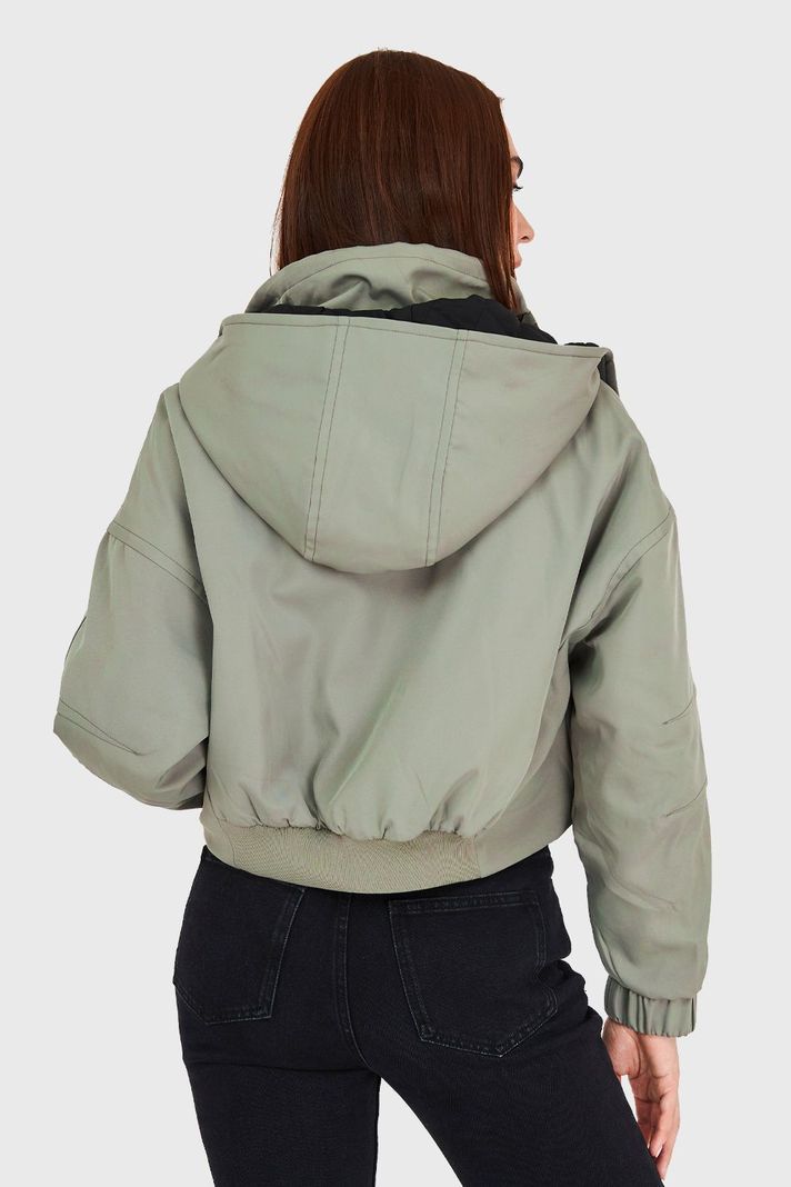 Chaqueta Corta Impermeable Oliva Nicopoly-3