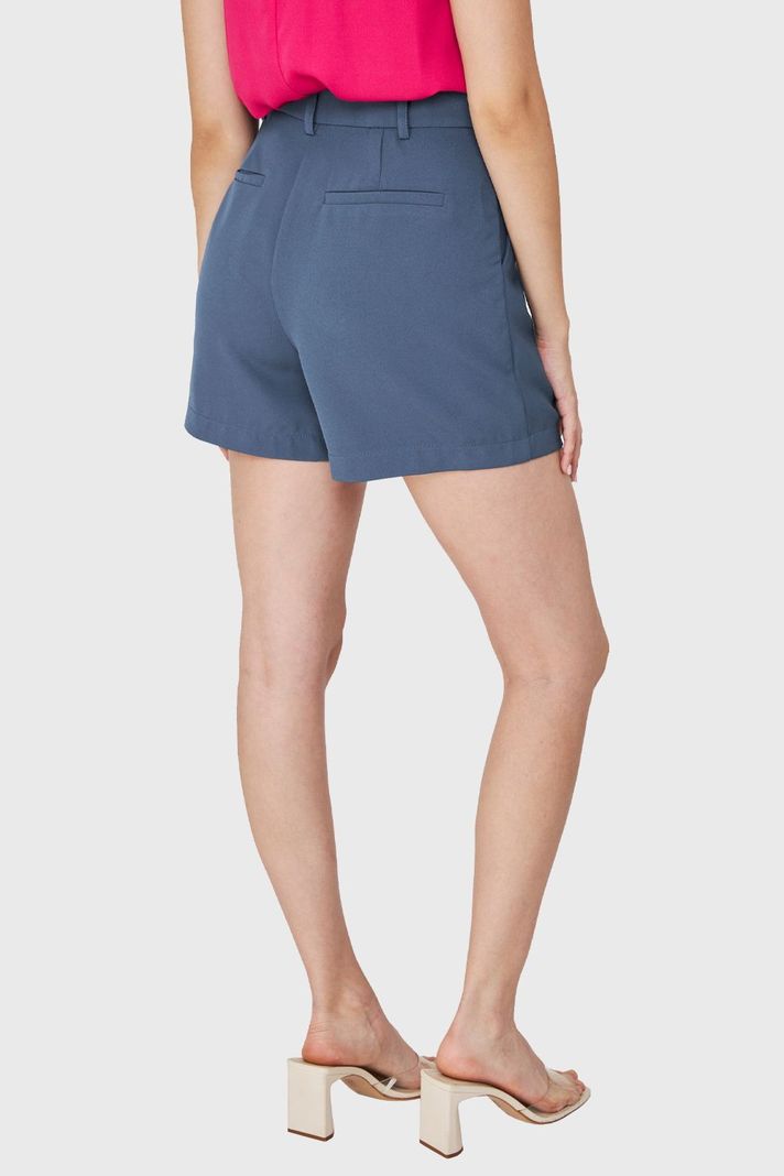 Short Básico Formal Azul Acero Nicopoly-3