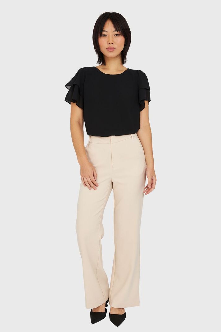Blusa Mangas Vuelos Negro Nicopoly-1