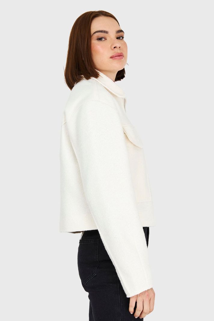 Chaqueta Bouclé Blanco Invierno Invierno Nicopoly-2