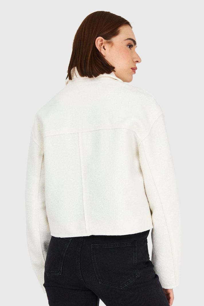 Chaqueta Bouclé Blanco Invierno Invierno Nicopoly-3