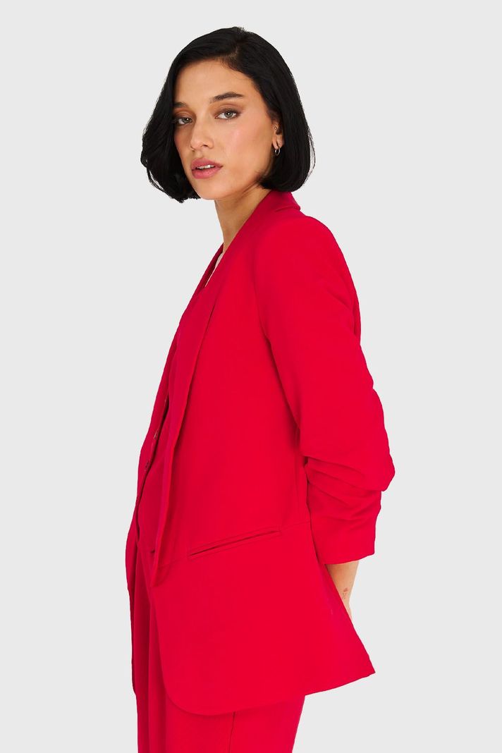 Blazer De Tope Manga 3/4 Rojo Nicopoly-2