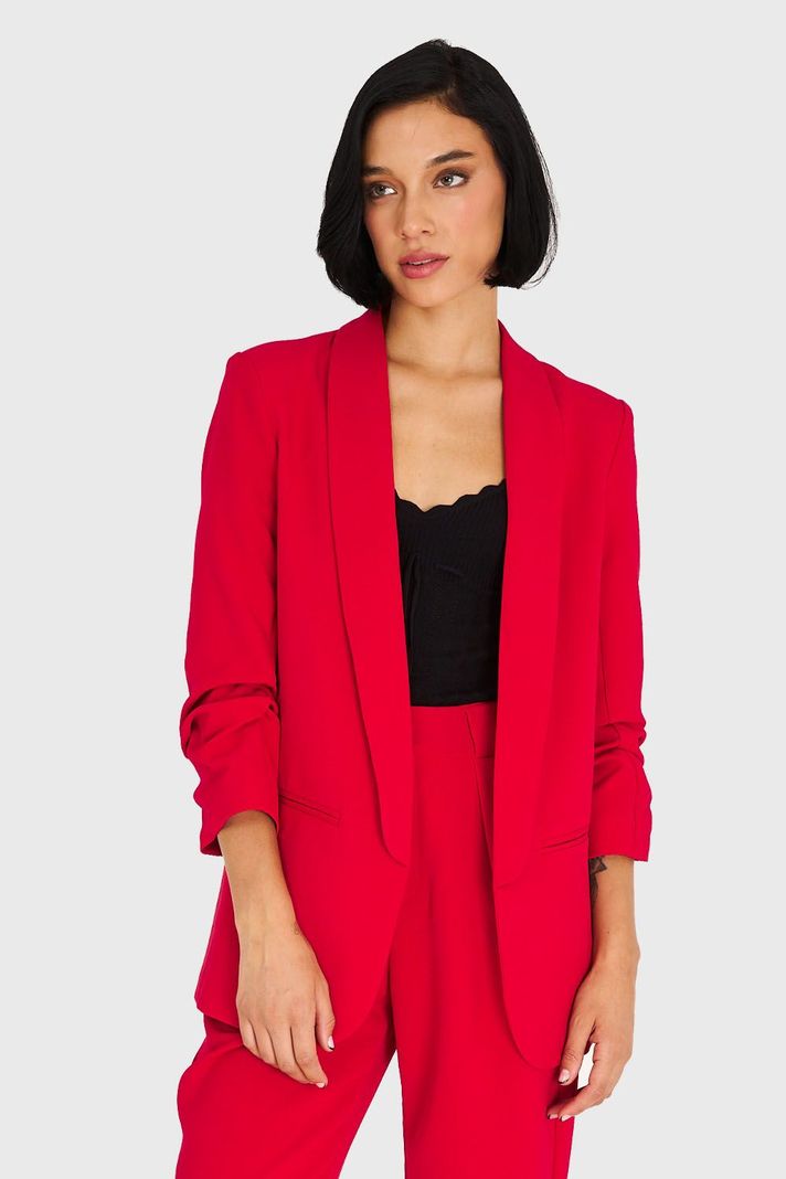 Blazer De Tope Manga 3/4 Rojo Nicopoly-4