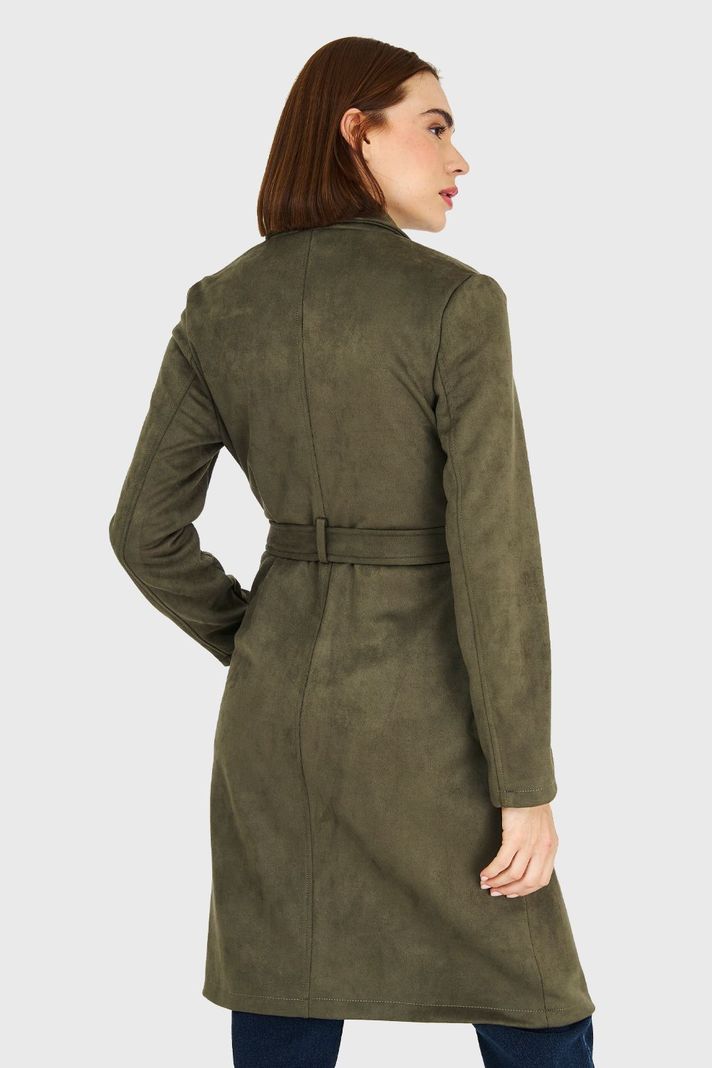 Trench Tipo Gamuza Oliva Nicopoly-3