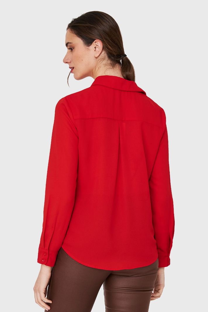 Blusa Botonera Invisible Rojo Nicopoly-3