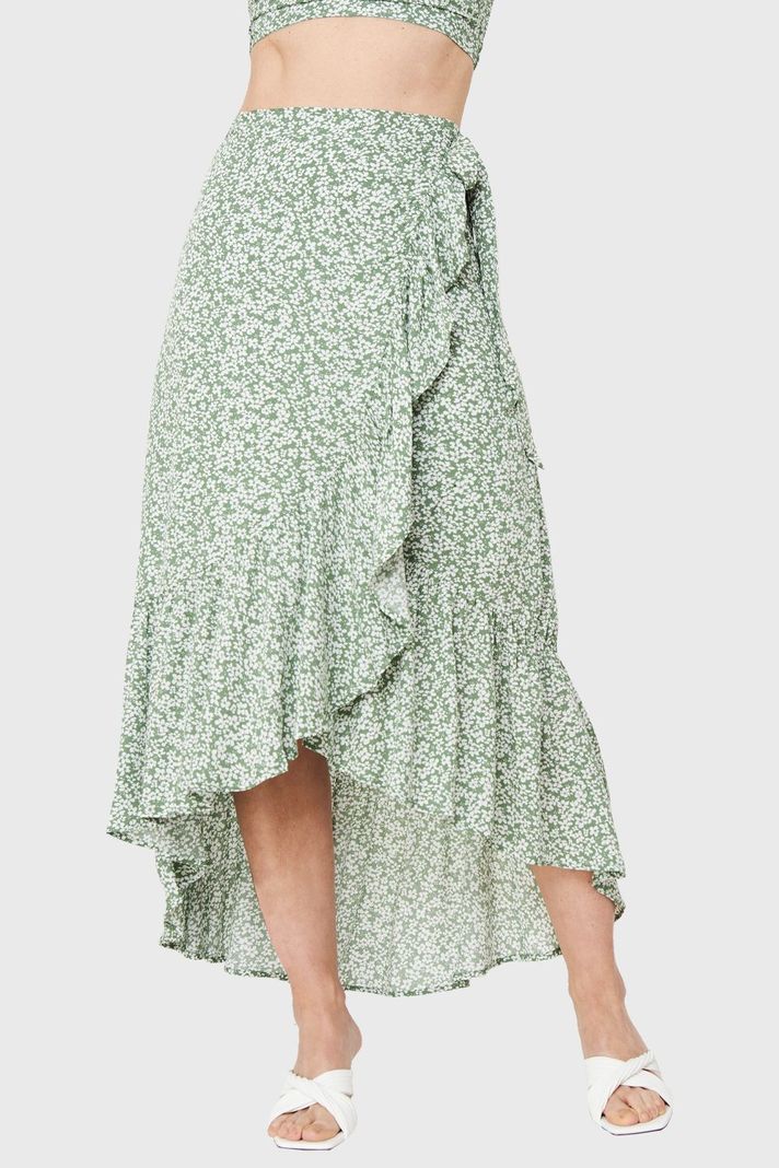 Falda Floreada Verde Nicopoly