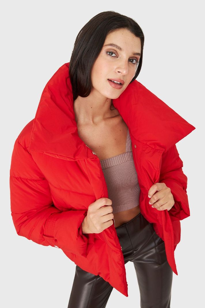 Parka Corta Acolchada Rojo Nicopoly-0