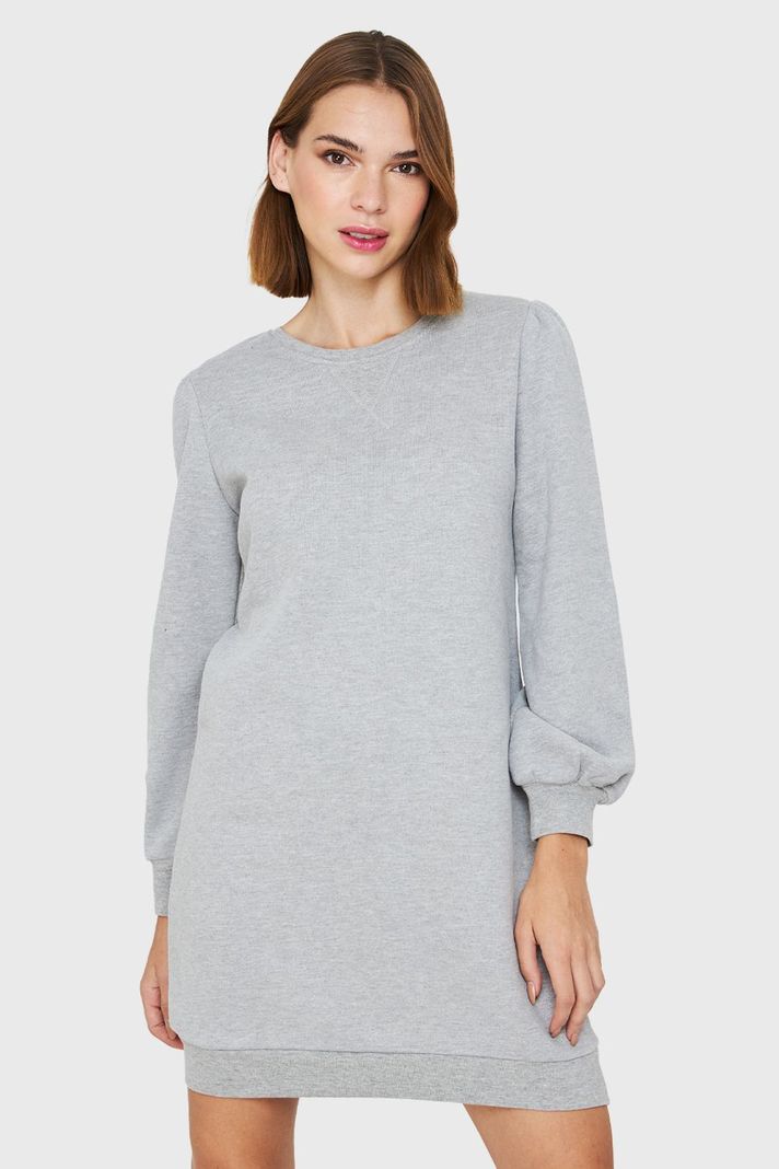 Vestido Tipo Polerón Gris Nicopoly-0