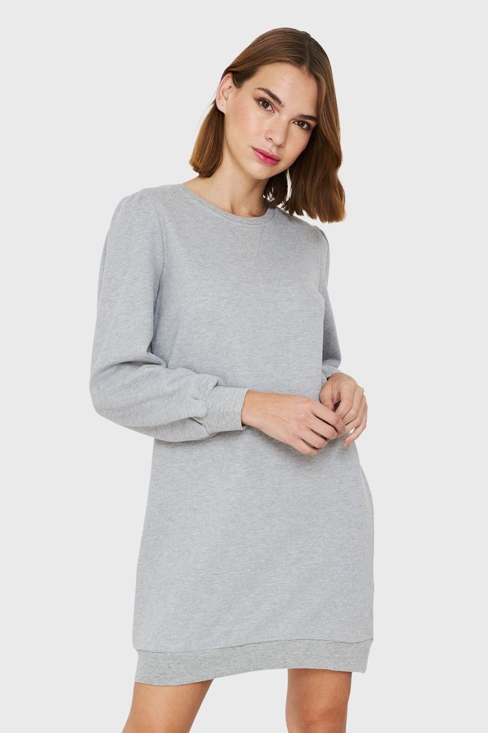 Vestido Tipo Polerón Gris Nicopoly-4