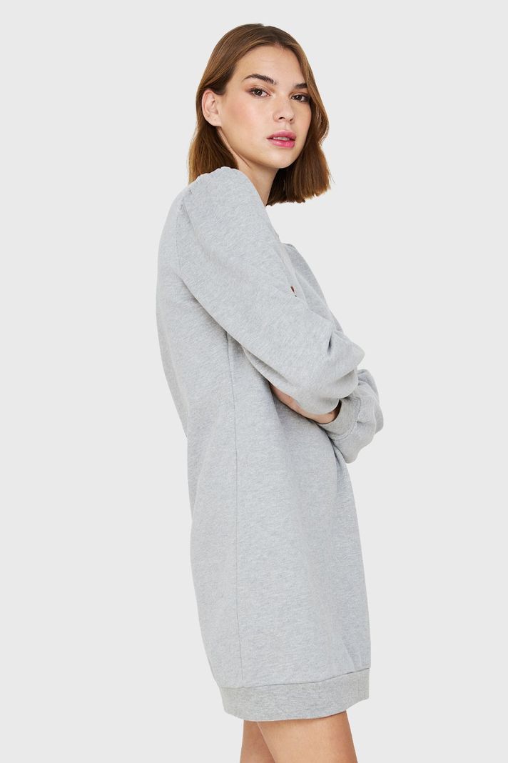 Vestido Tipo Polerón Gris Nicopoly-2
