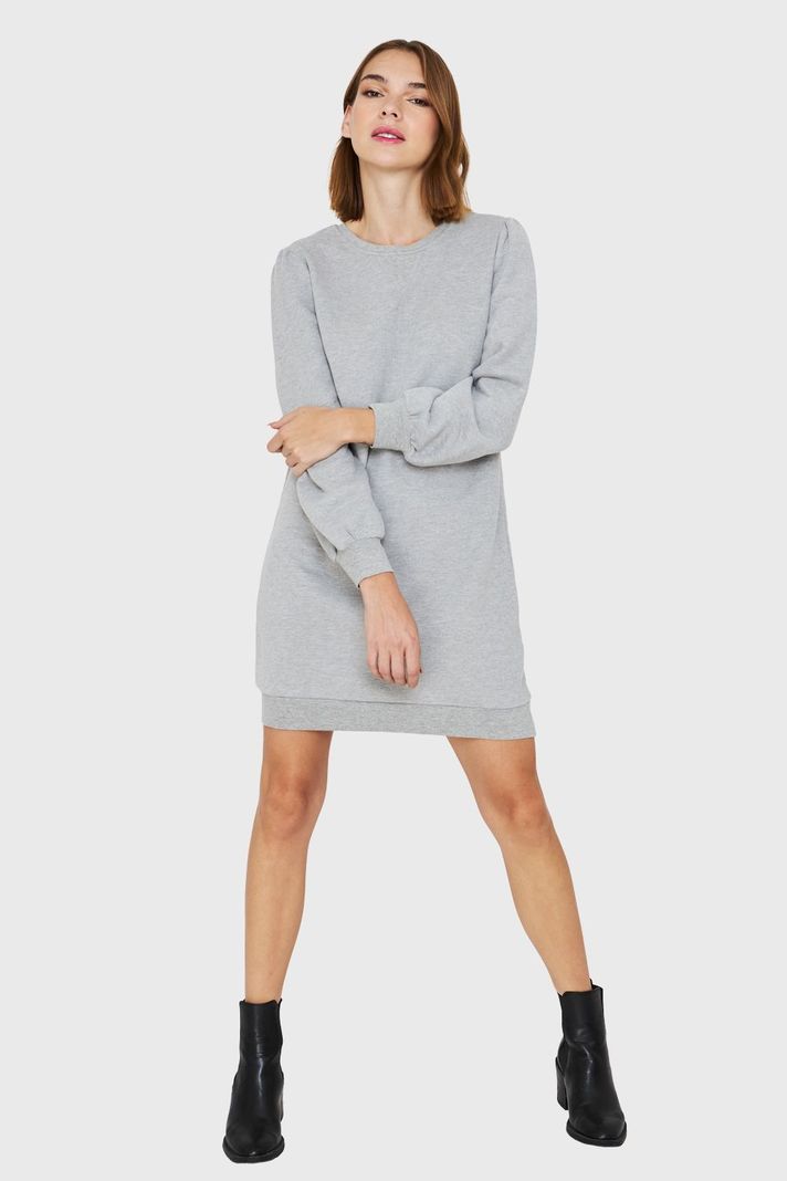 Vestido Tipo Polerón Gris Nicopoly-1