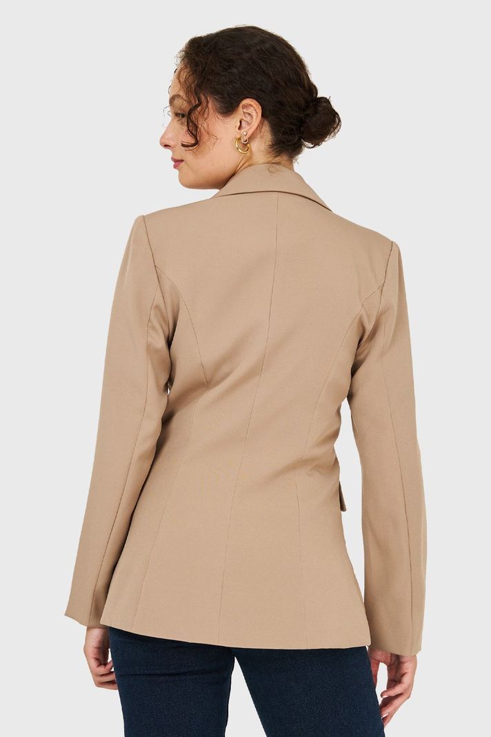 Blazer Un Botón Khaki Nicopoly-3