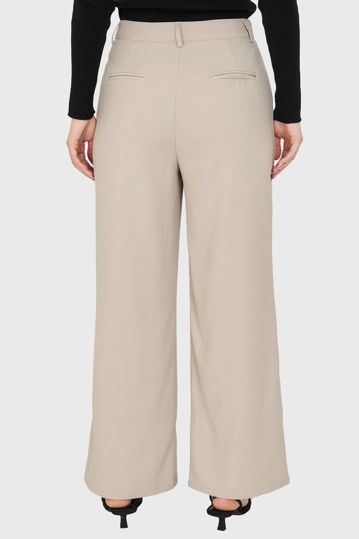 Pantalón Pinzas Tiro Alto Khaki Nicopoly-3