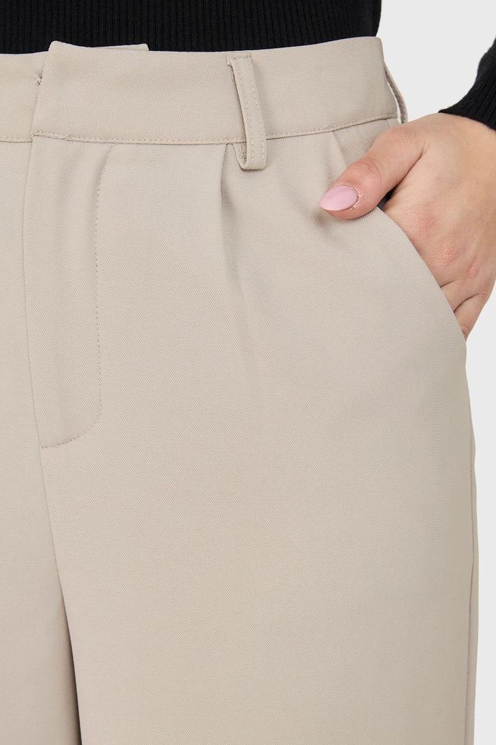 Pantalón Pinzas Tiro Alto Khaki Nicopoly-5