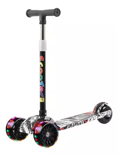 Scooter 3 Ruedas Plegable 2 con Luz Led BLANCO-0