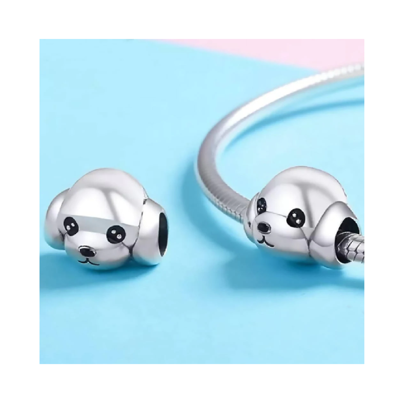 Charm Perro Cachorro en Plata Fina 925 SILVER HEART-2